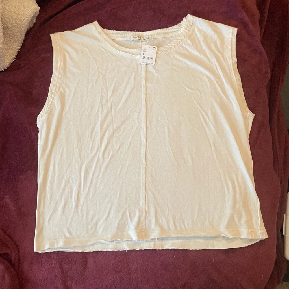 We The Free cream muscle top